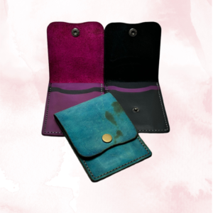 LEATHER FOLDOVER SNAP WALLET