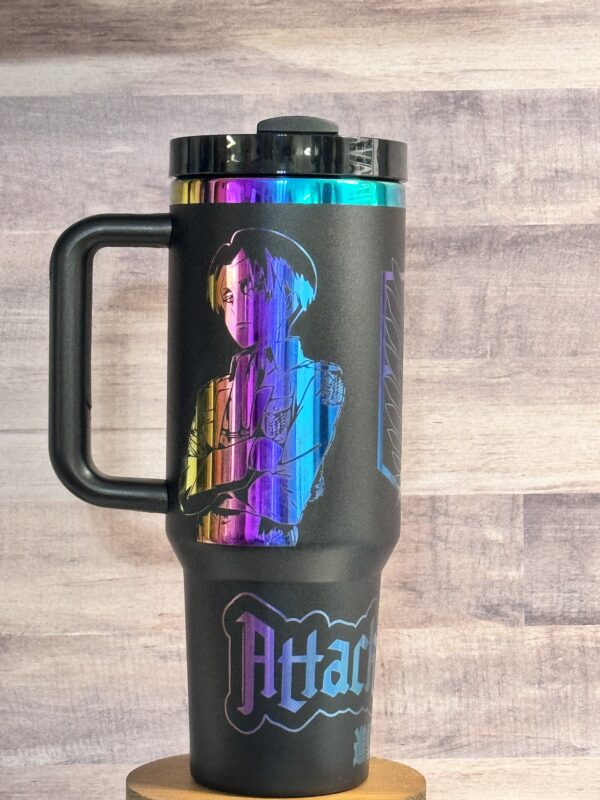 40oz Rainbow Stainless Steel Laser Engraved Tumblers - Image 8