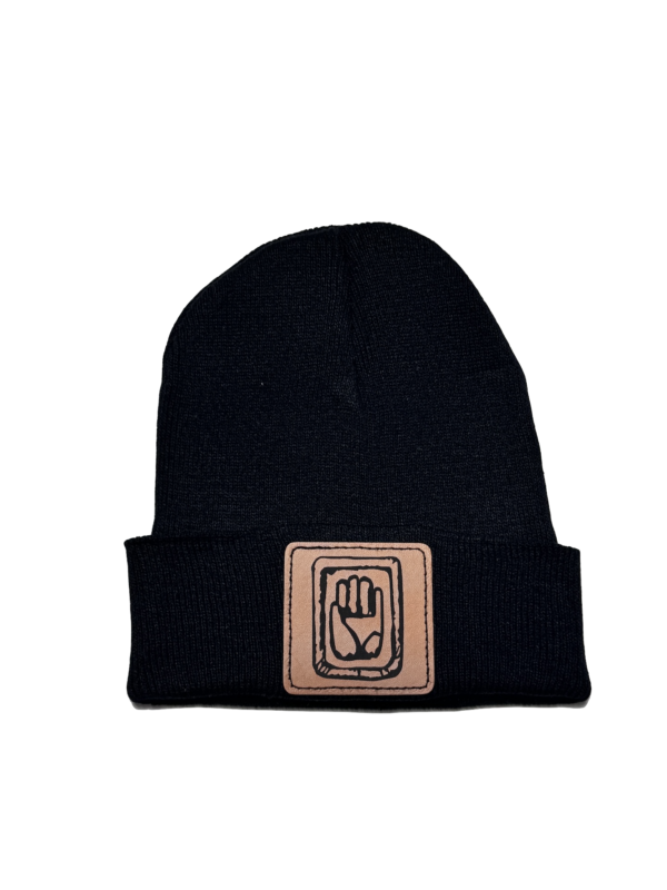 Custom Leatherette Hat Patch Beanie Hats - Image 5