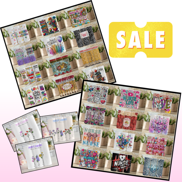 20oz & 30oz Skinny Tumblers – Special Sale for Nurses, Teachers, and Moms
