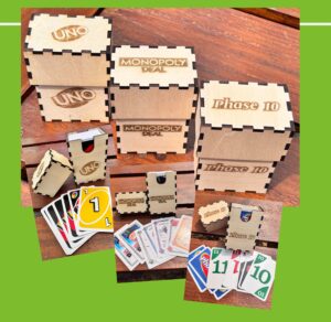 Wood Game Card Boxes
