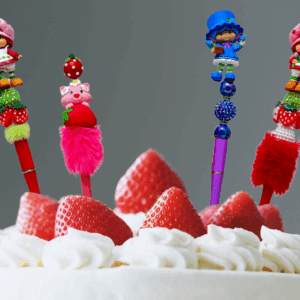 🍓 Beadable Strawberry Shortcake Pens – Sweeten Your Writing!