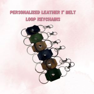1" Leather Keychain