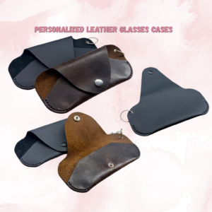 Personalized Leather Glasses Case – Custom Engraved Eyeglass Holder