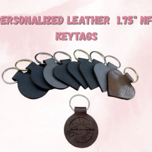 Personalized 1.75" Leather NFC Key Tag
